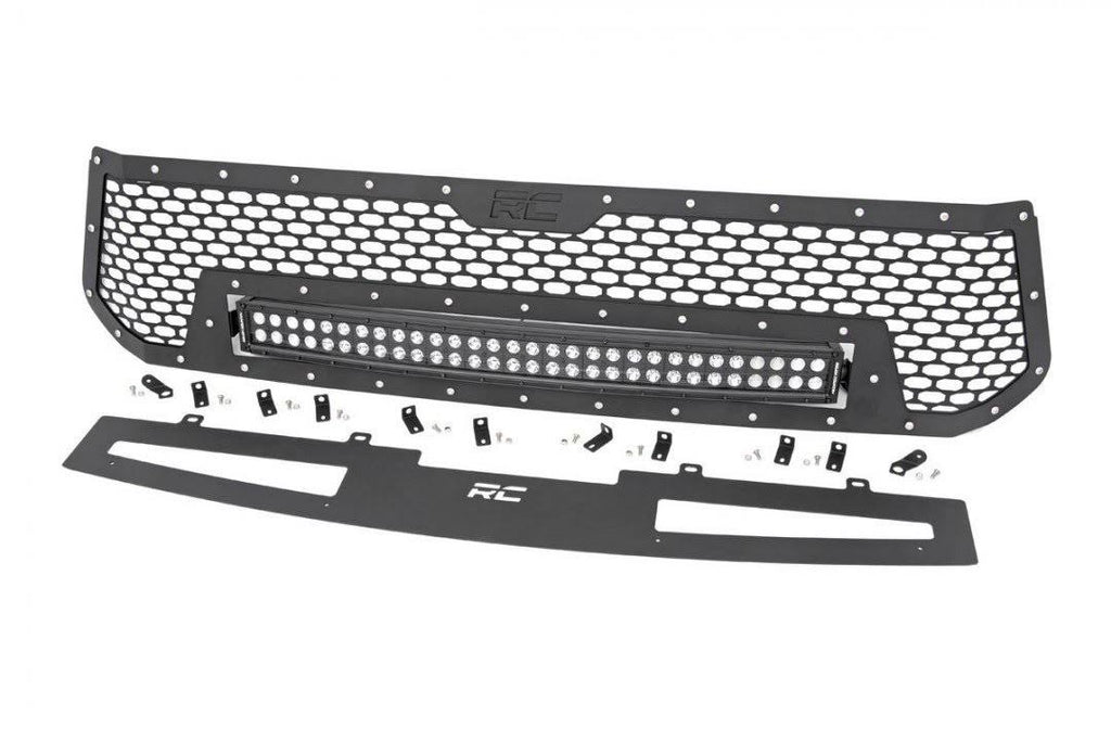 Mesh Grille with 30in Dual Row Black Series LED with Amber DRL E3330