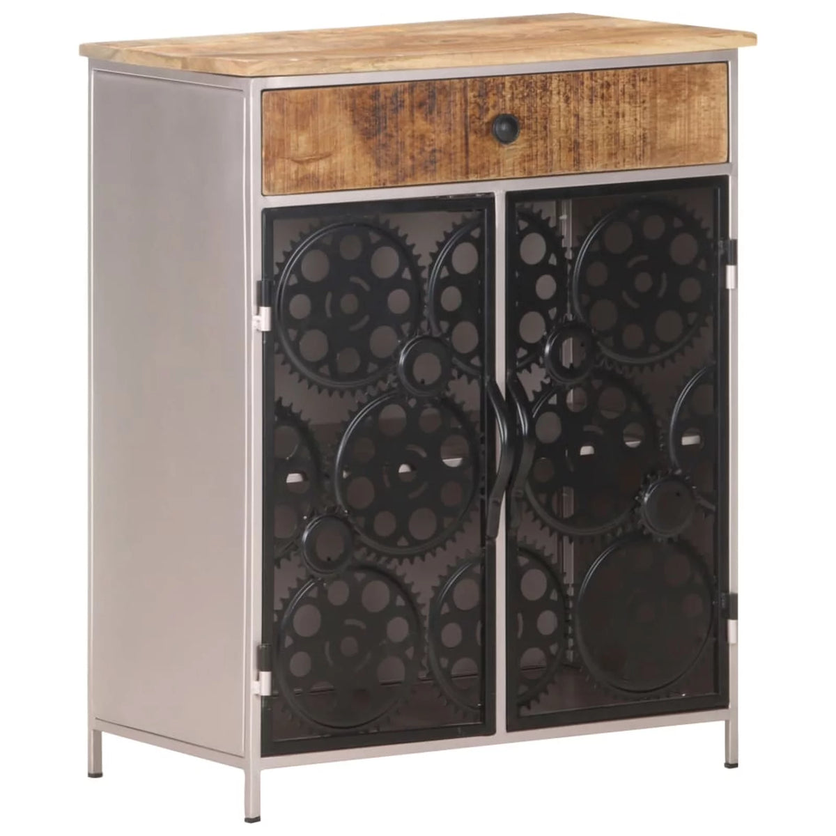 Rough Mango Wood & Iron Sideboard I52134