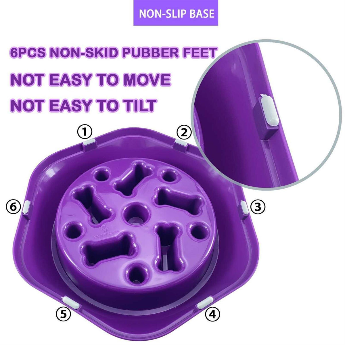 Slow Feeder Dog Bowl Non Slip C256578