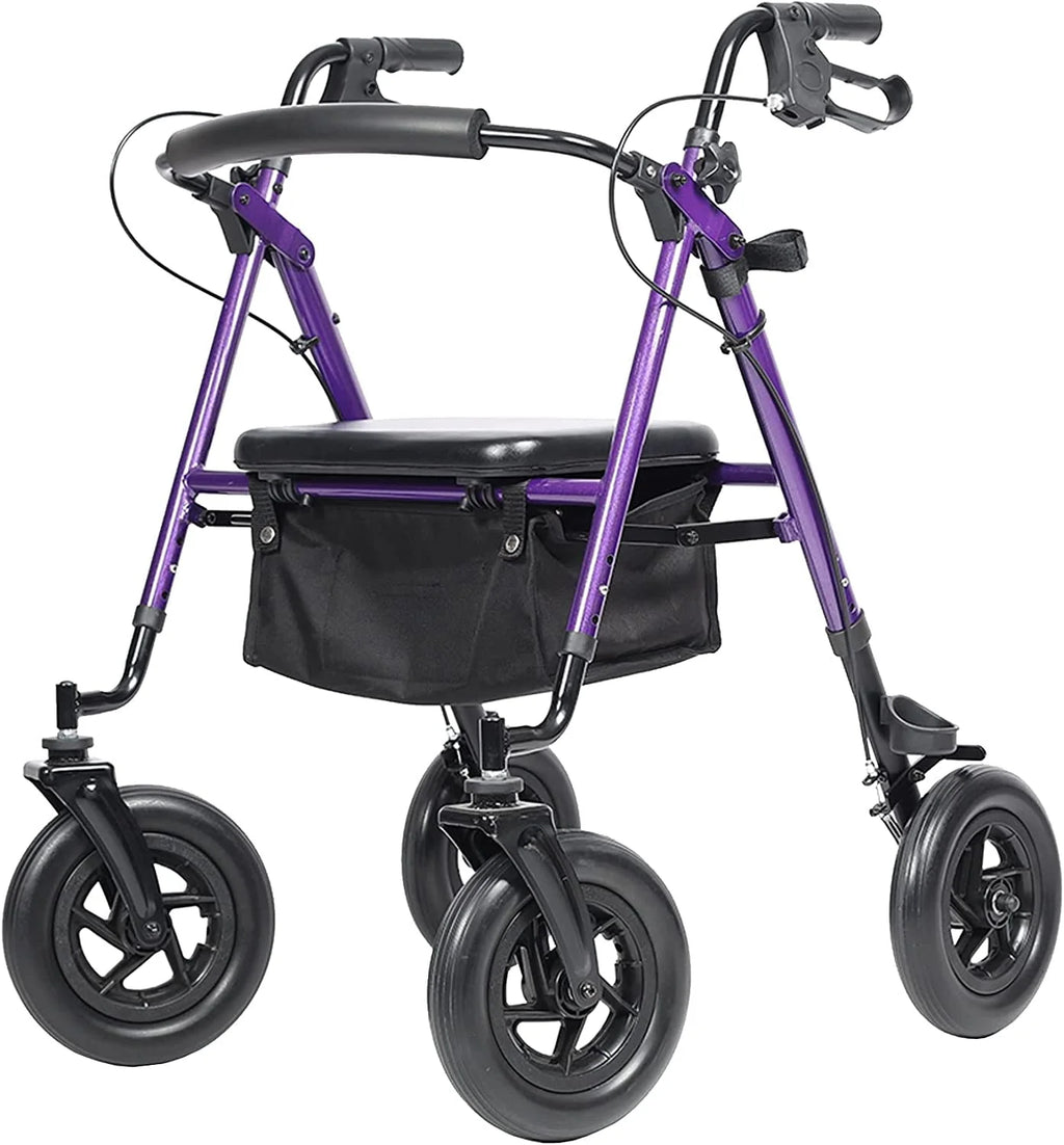 All-Terrain Rollator Walker with 10" Rubber Wheels C73065