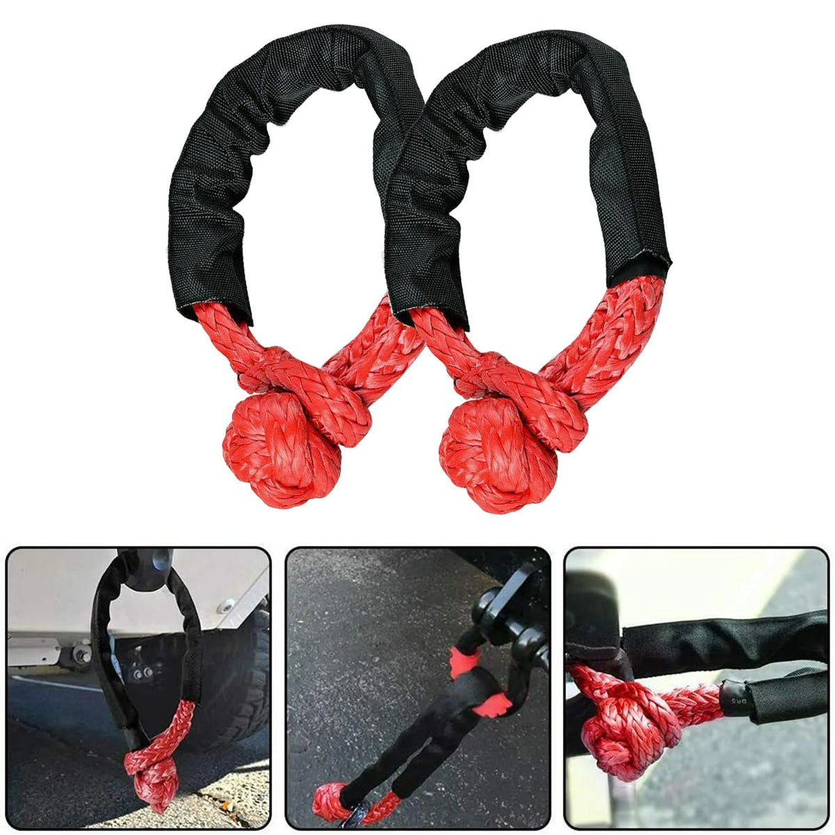 Red Soft Shackle 1/2 38000lbs Breaking Strength Y667