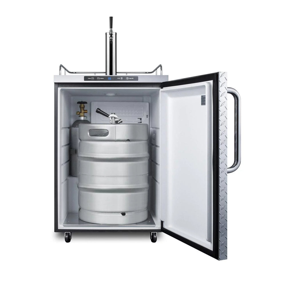 24" Stainless Steel Outdoor Beer Dispenser with Single Tap K33490