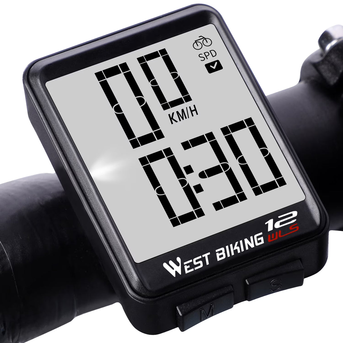 Black Wireless Bicycle Speedometer Y56250