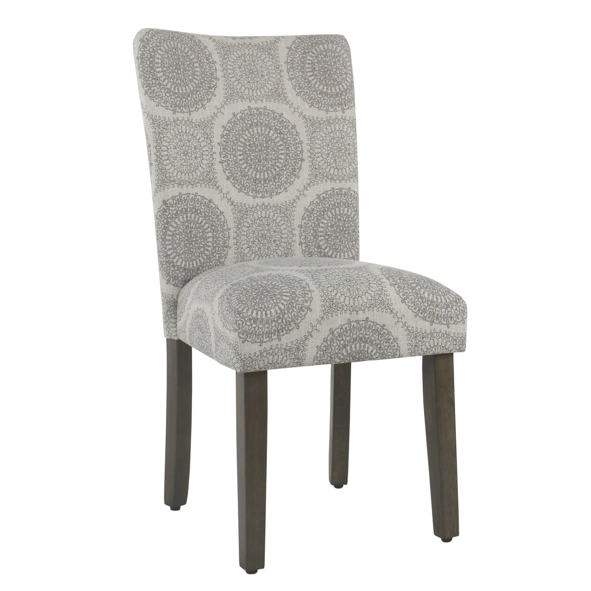 Gray Medallion Parsons Dining Chair (Set of 2) Q7903