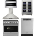 36 Electric Range, Range Hood, Dishwasher, Microwave and Wine Cooler U2296