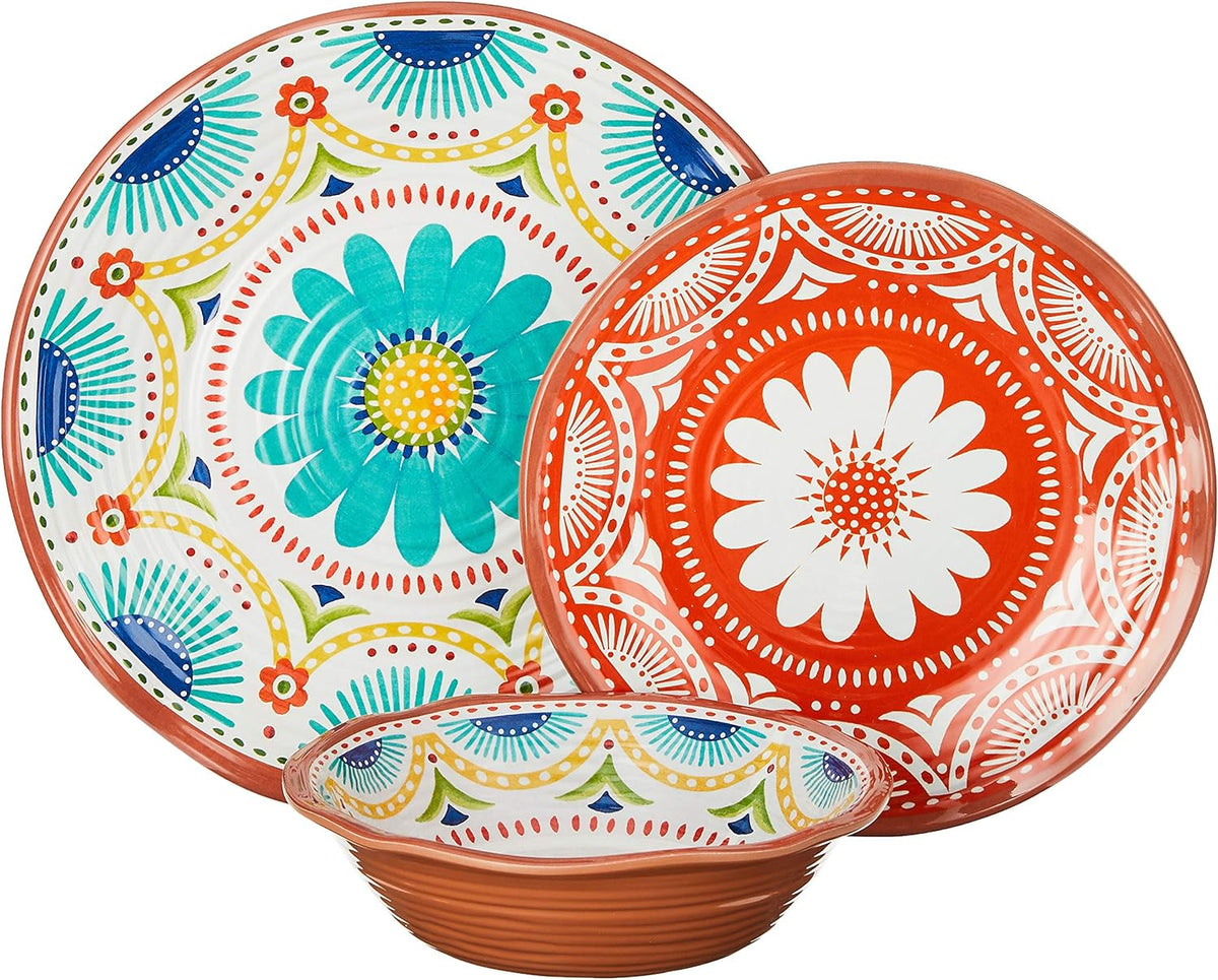 12 pc Melamine Dinnerware Set D953