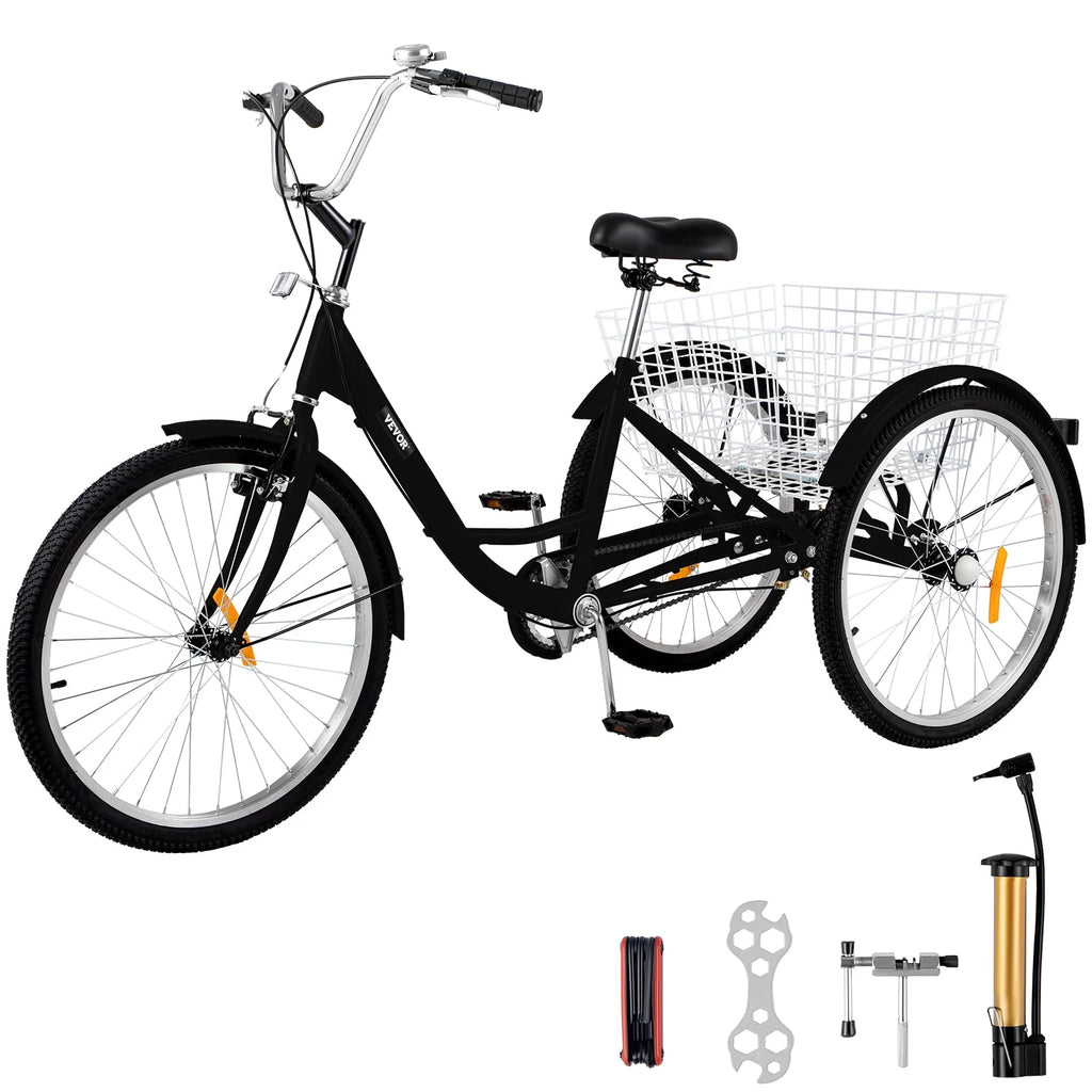 26in 7 Speed Adult Tricycle with Basket N687