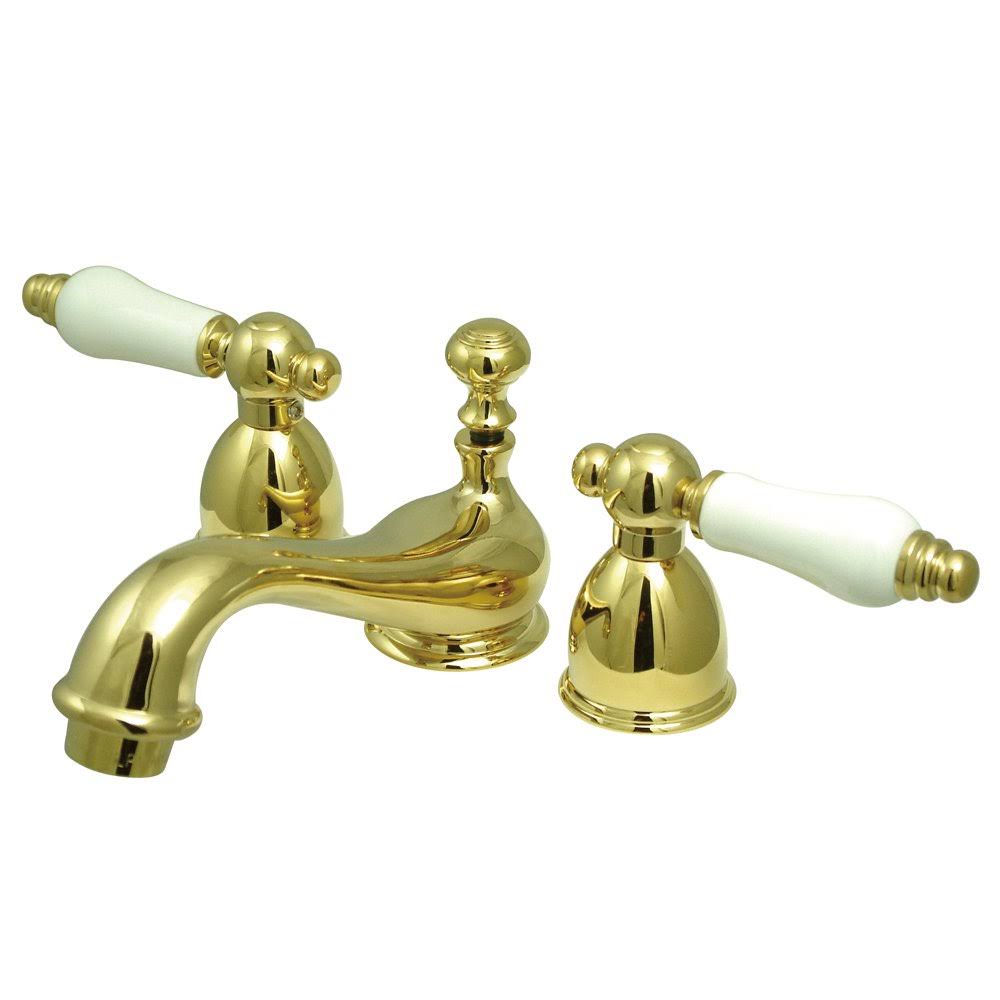 Polished Brass 2-Handle Mini Widespread Bathroom Faucet F23339