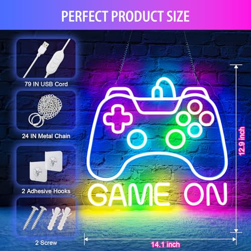 Dimmable USB Powered Gamepad Shaped Neon Sign T619989
