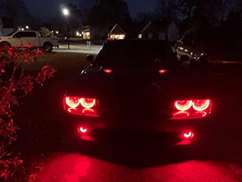3-Inch Projector Fog Light Kit with 40-SMD Red LED Halo Ring U768