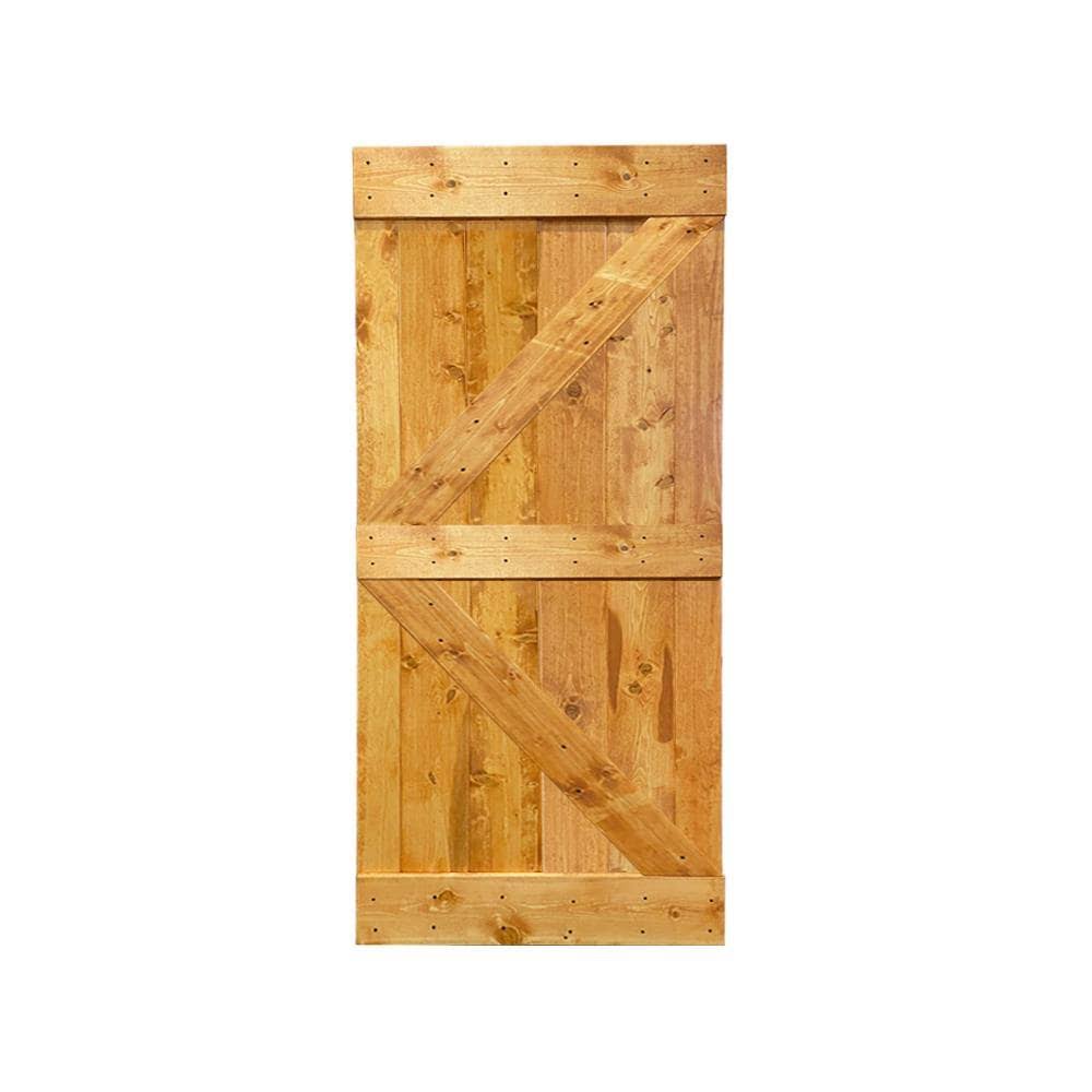 42 in. x 84 in. Solid Pine Wood Interior Sliding Barn Door Slab I91894