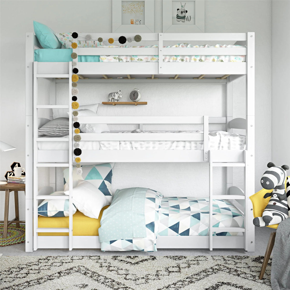Twin Over Twin Over Twin Convertible Bunk Bed L327934