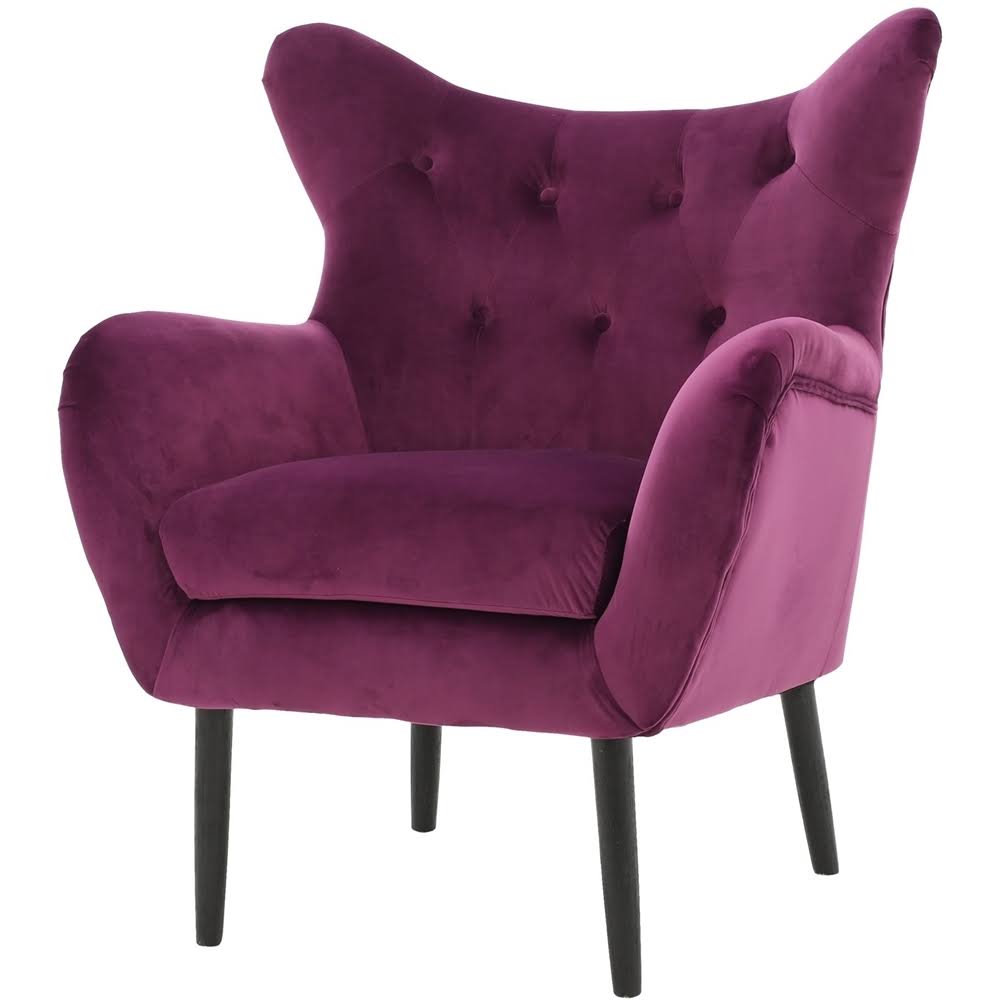 Fuchsia Velvet Armchair E2228
