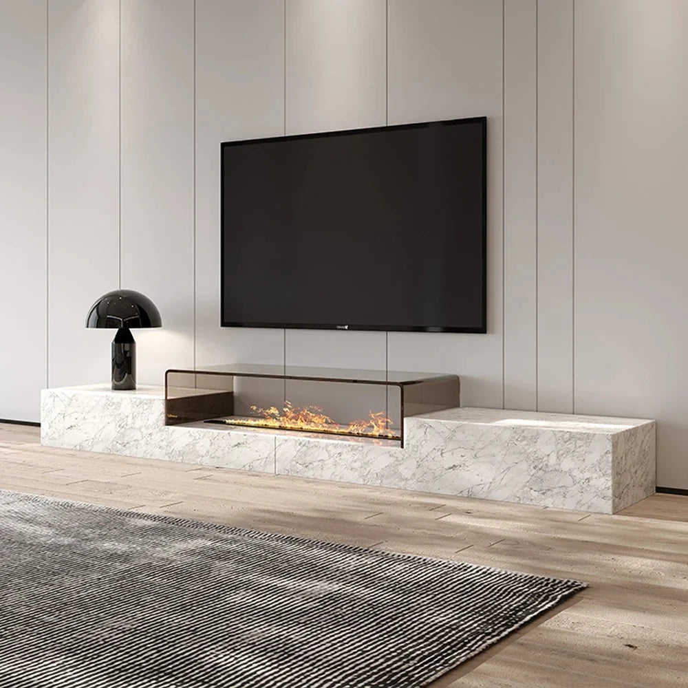 Marble Glass Top TV Stand R8925
