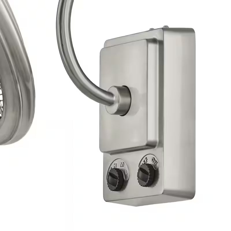 Brushed Nickel Oscillating Wall Fan A318