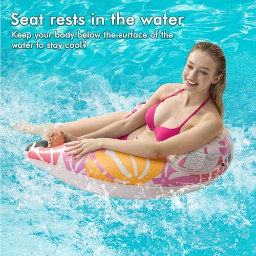 4 Pack Inflatable Pool Floats with Two Cup Holders N7081