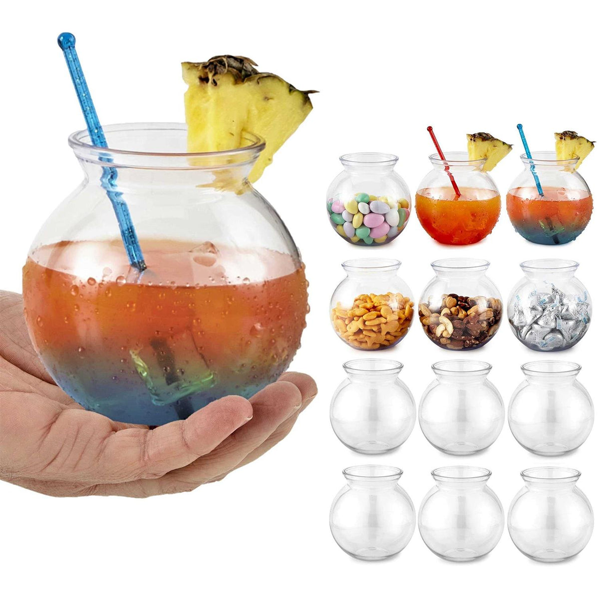 Clear 16 oz Plastic Fish Bowls X361