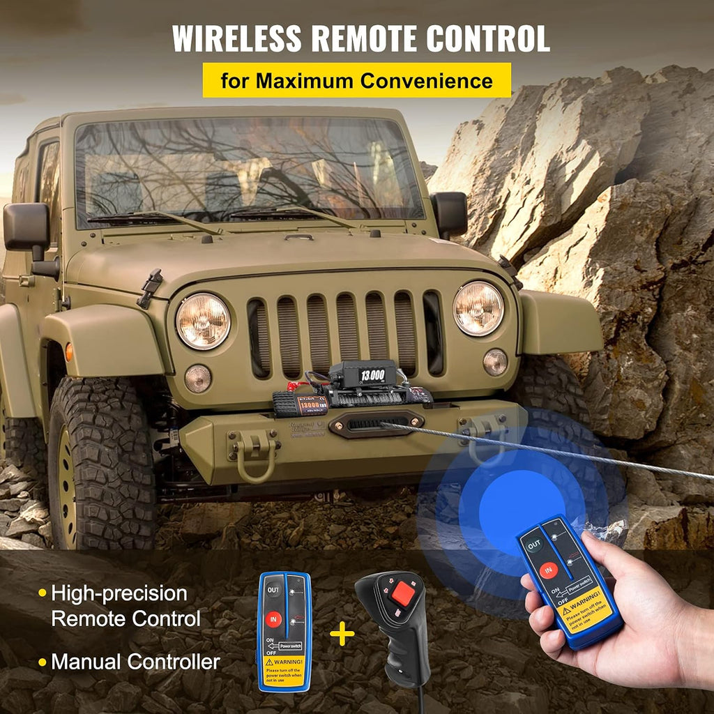 13000lb 12V Electric Winch with Wireless Remote Control Q16623