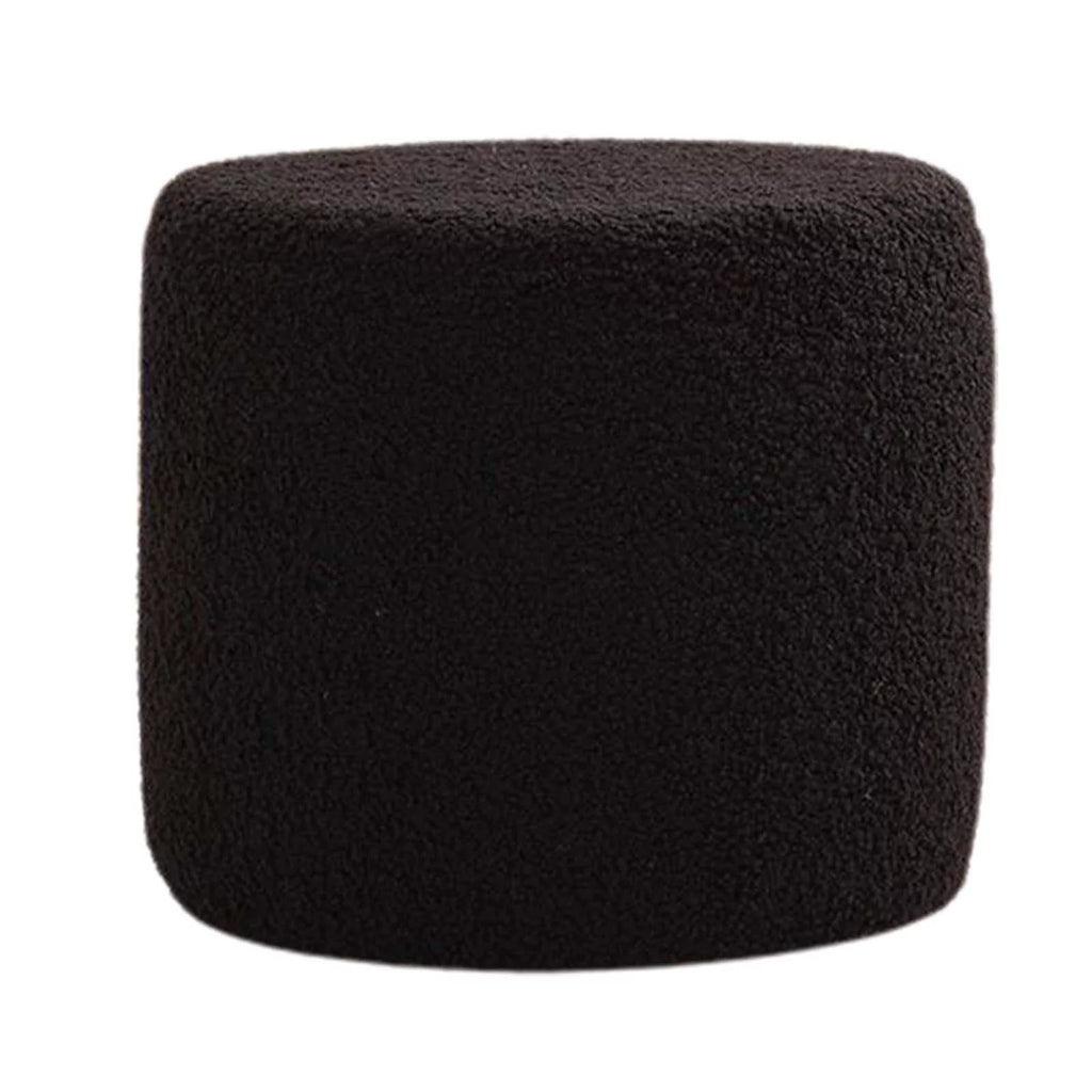 Black Small Footstool Ottoman L7851