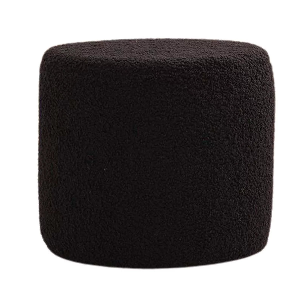 Black Small Footstool Ottoman L7851