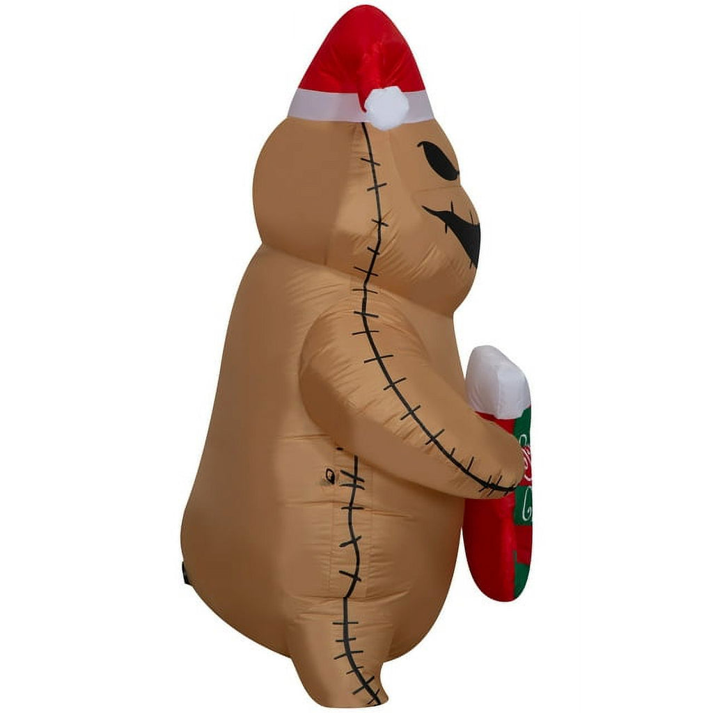 5 Foot Brown Burlap Inflatables Christmas Stocking N397