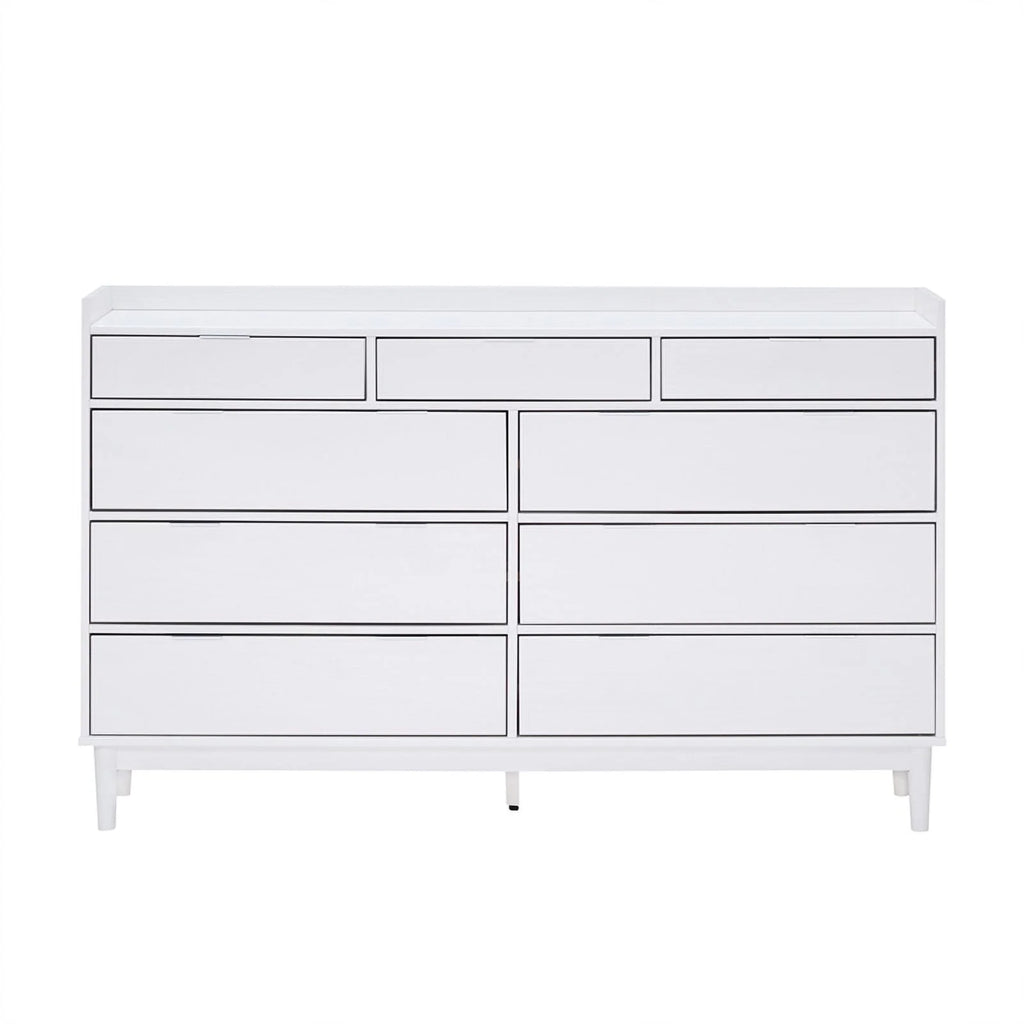 White 9 Drawer Solid Wood Dresser T683849