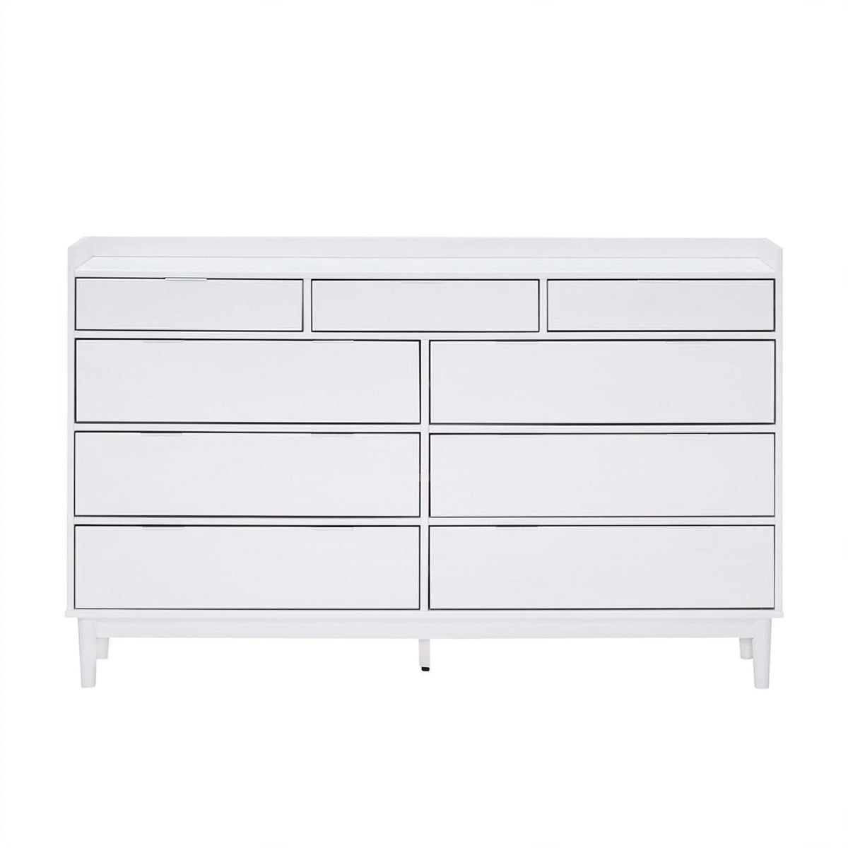 White 9 Drawer Solid Wood Dresser T683849