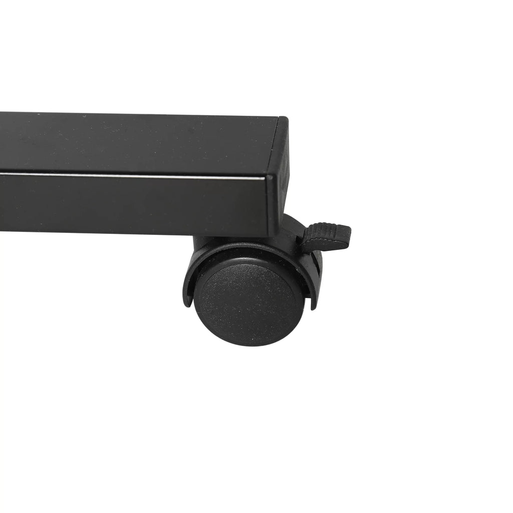 Black Height Adjustable Mobile Laptop Cart Desk with Wheels Y72073