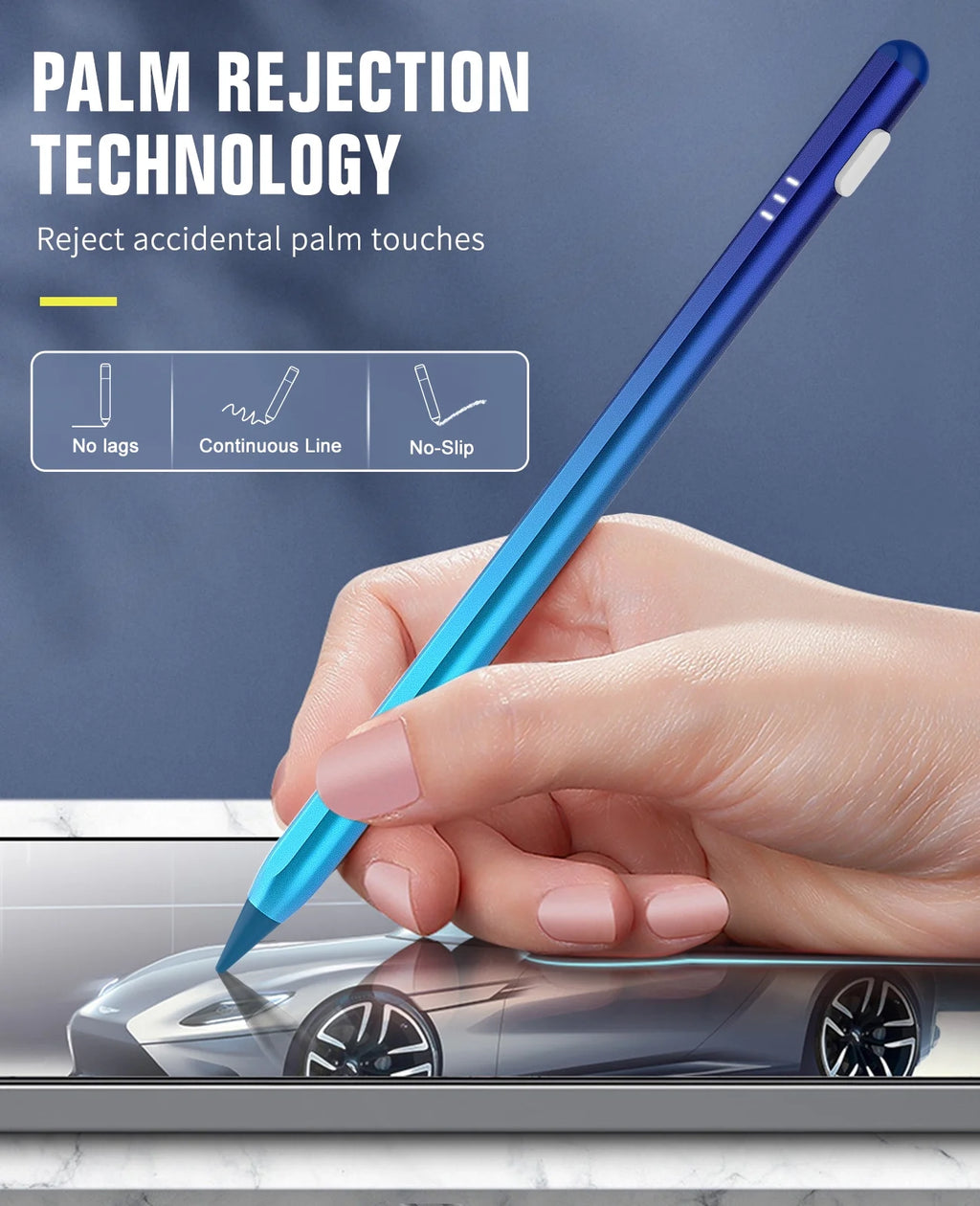 Gradient Blue Magnetic Stylus Pen for iPad T6368