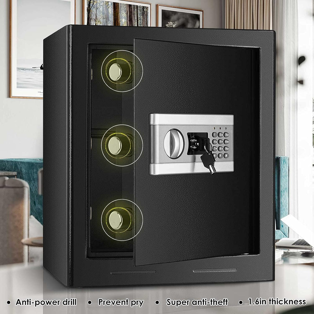 Fireproof Waterproof Digital Safe Box with Keypad Lock S171075