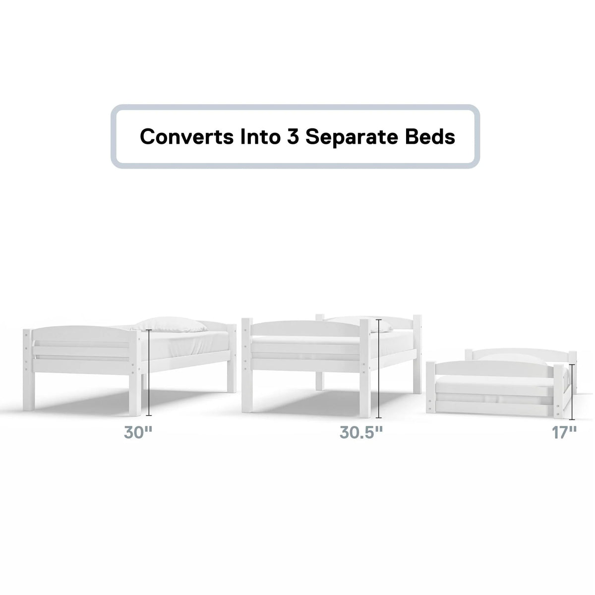 Twin Over Twin Over Twin Convertible Bunk Bed L327934
