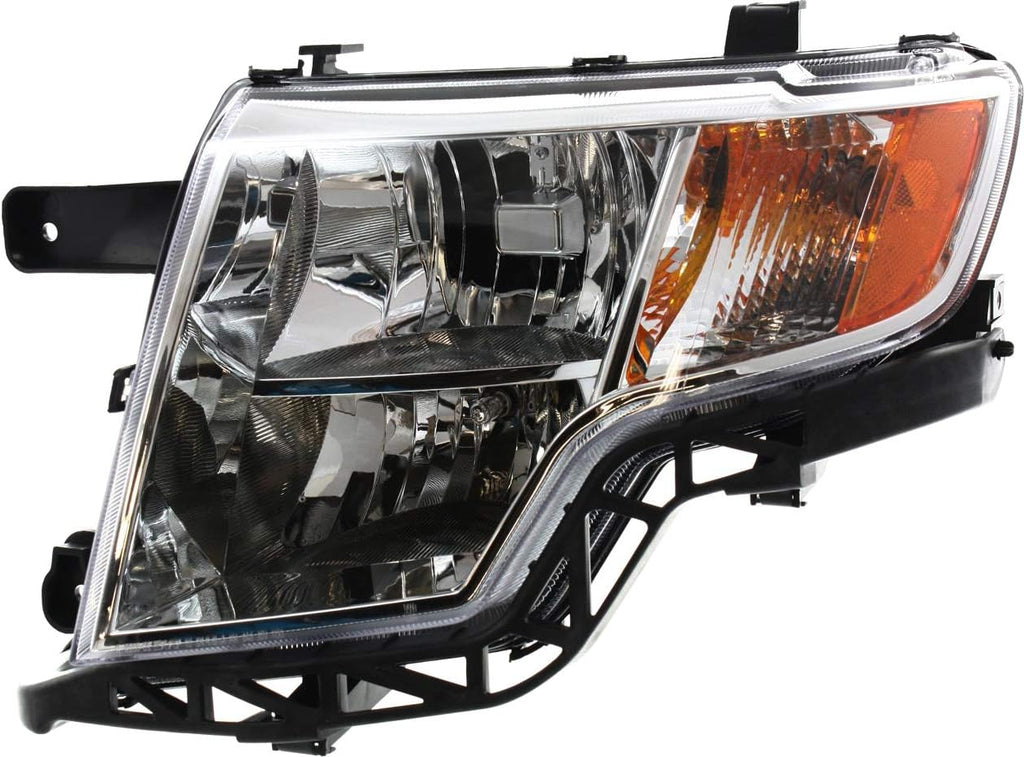 Headlight Assembly Compatible with 2007-2010 Ford Edge Halogen Chrome Driver Side M95987