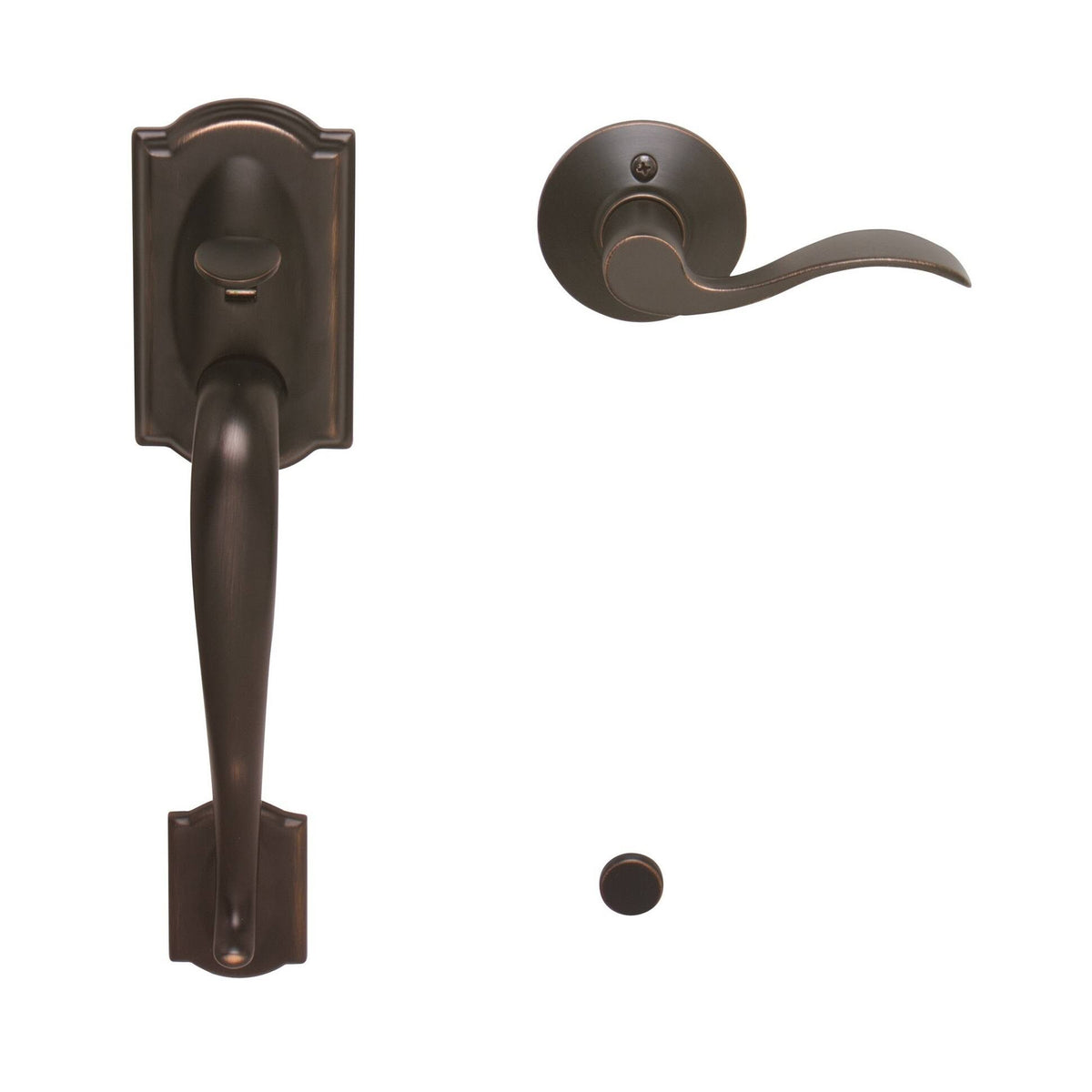 Electronic Aged Bronze Lower Handleset N87492