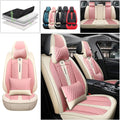 Black & Beige PU Leather Car Seat Covers X8036