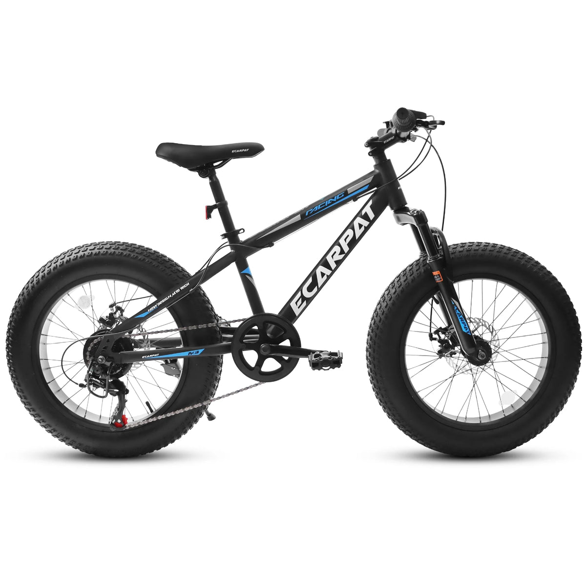 20 inch Black Fat Tire Bike with Disc Brakes 7 Speed L96229