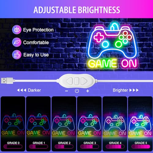 Dimmable USB Powered Gamepad Shaped Neon Sign T619989