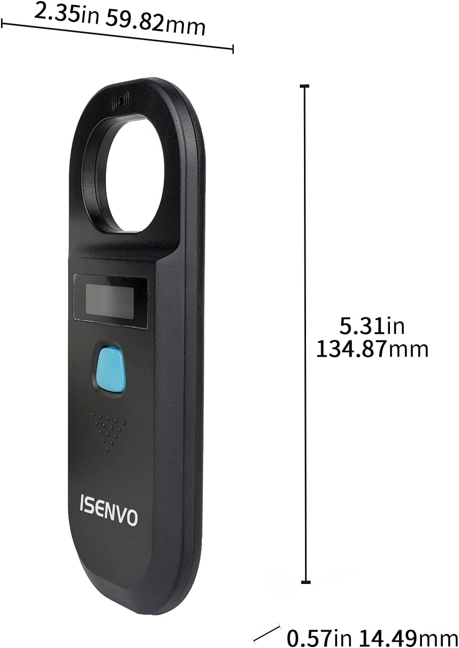 Rechargeable RFID Micro Chip Scanner 134.2kHz 125kHz Pack of 2 J6200