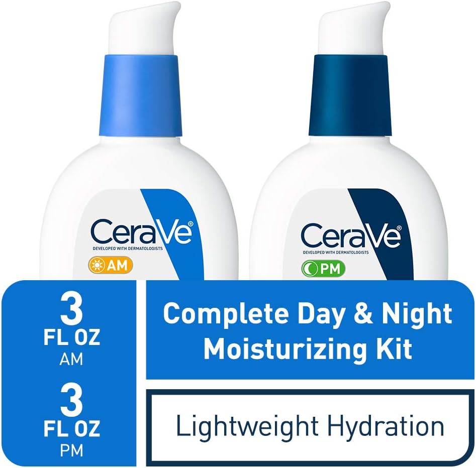 Day & Night Face Lotion Set with SPF 30 and PM Face Moisturizer, Fragrance Free I2002