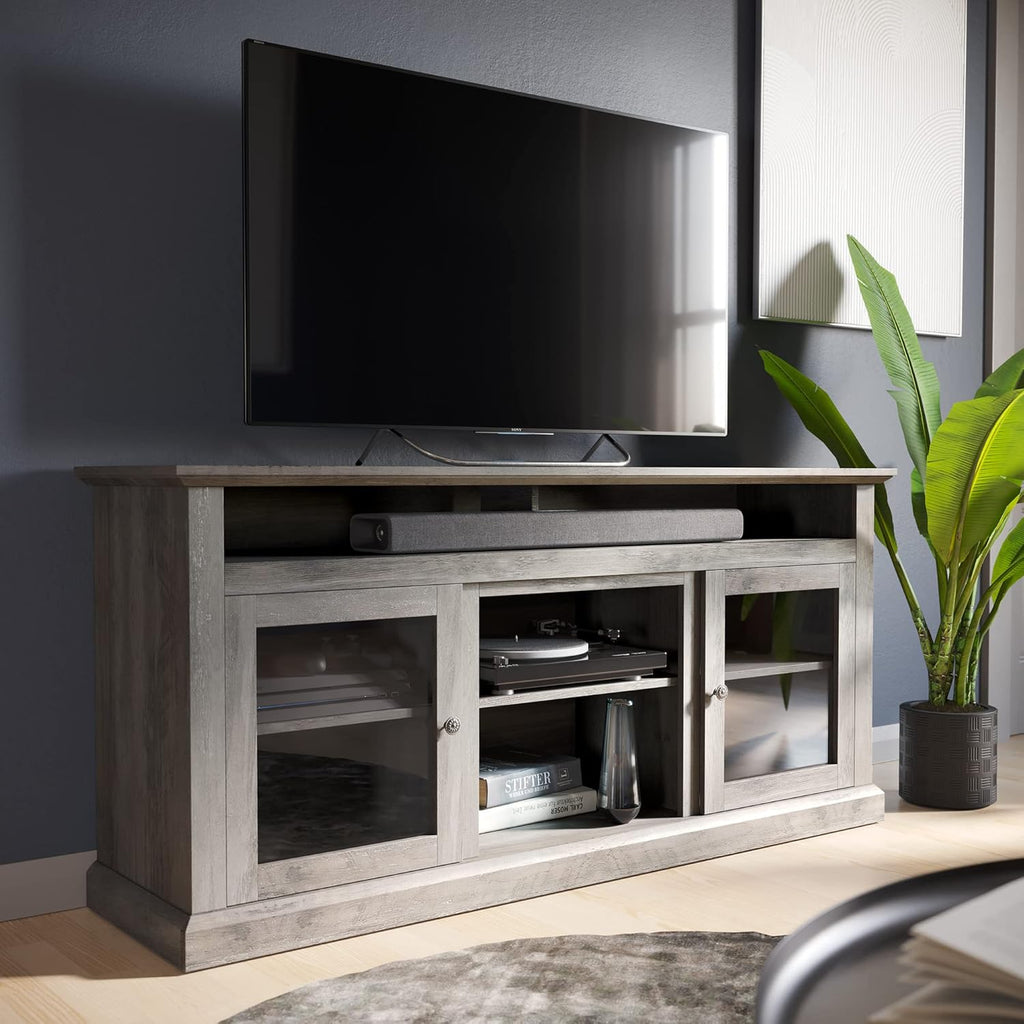 Gray Wash Electric Fireplace TV Stand T6002