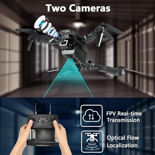 Mini Drone with Camera, 1080P WiFi FPV, 3 Batteries, Carrying Case D31607