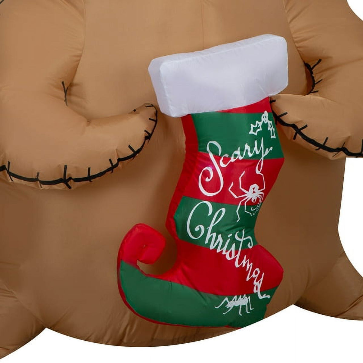 5 Foot Brown Burlap Inflatables Christmas Stocking N397