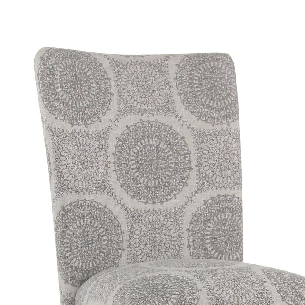 Gray Medallion Parsons Dining Chair (Set of 2) Q7903