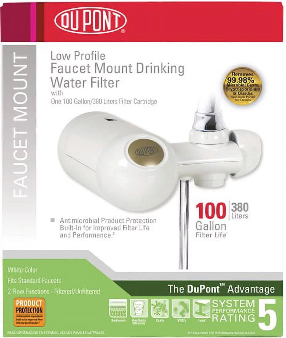 White Faucet Mount Filtration System U9599