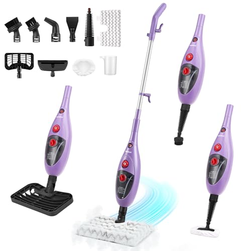 Steam Mop Cleaner with Detachable Handheld Steamer, 10-in-1 Multi Accessories, 13.5 OZ Water Tank & 20FT Power Cord P436920