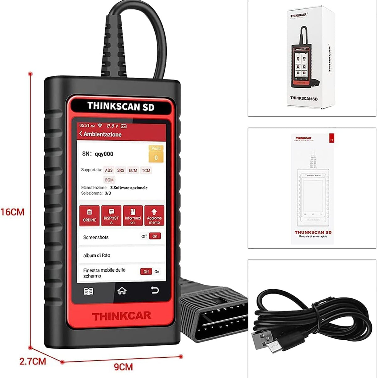 OBD2 Scanner with 28 Reset Car Diagnostic Tool S975065