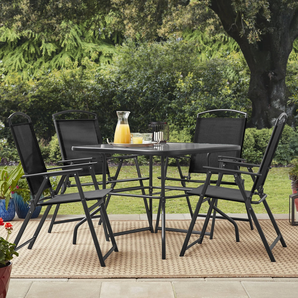 5 Piece Dining Set, Black S9657