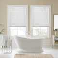 Faux Wood Cordless Shade in White W45255