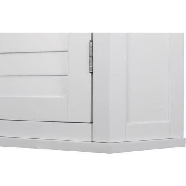 White Corner Bathroom Floor Cabinet J42687