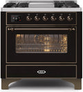 Glossy Black Dual Fuel Natural Gas Range Z267141