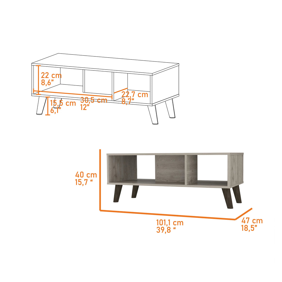 2-Shelf Coffee Table A1293
